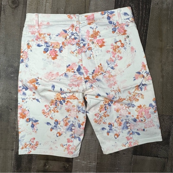 J. Jill White and Pink Denim Shorts size 8 - Picture 2 of 11